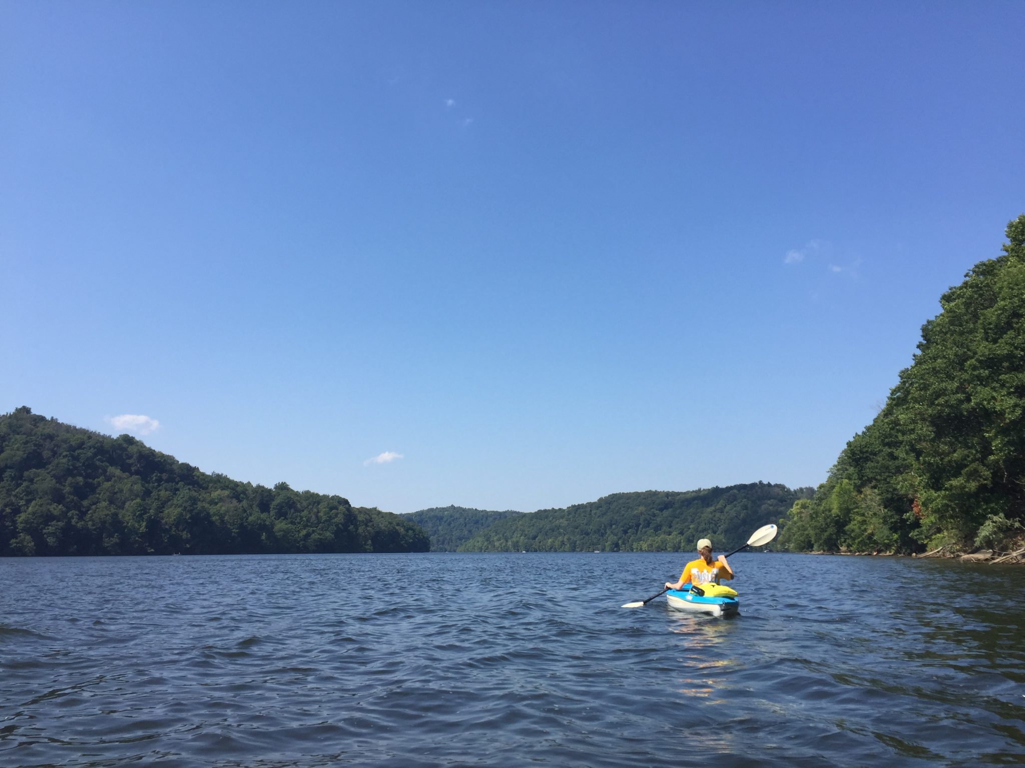 Kayaking at Cheat Lake Morgantown West Virginia